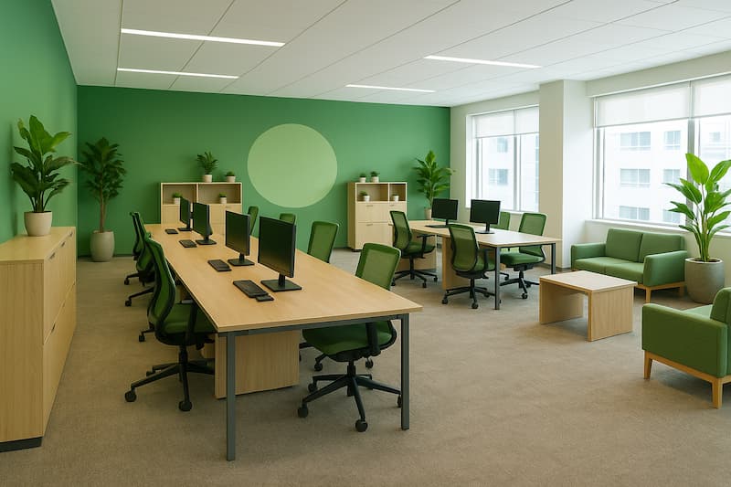 企業のオフィスレイアウト変更例④移転に伴うオフィスデザイン刷新