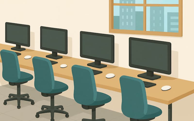 壁付けレイアウト（壁面配置）