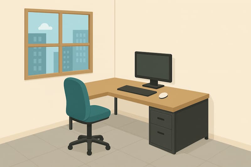 L字型レイアウト（コーナー活用）