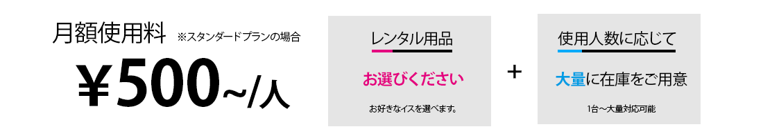 月額使用料500円から