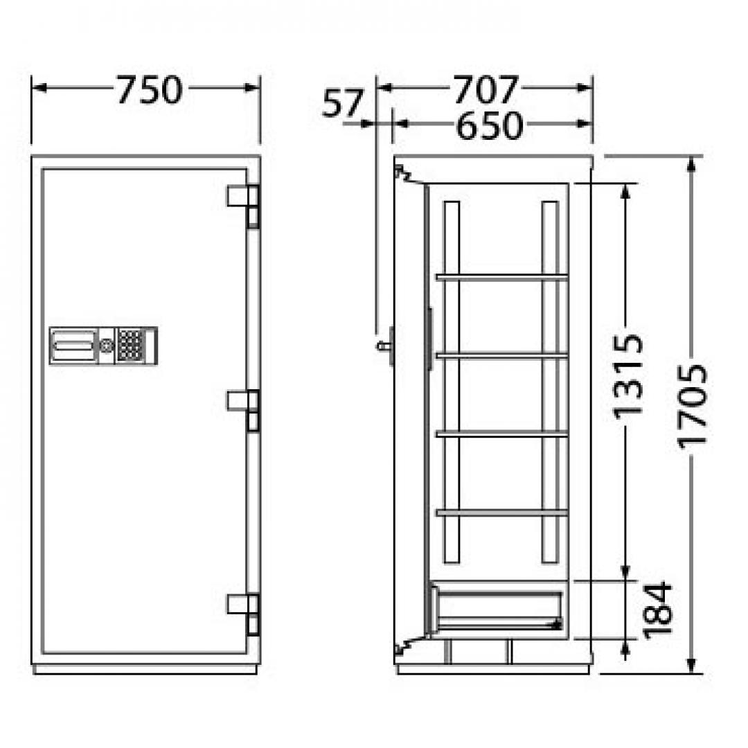 耐火金庫（防盗性能）　テンキー式　CSG-95E　473kg