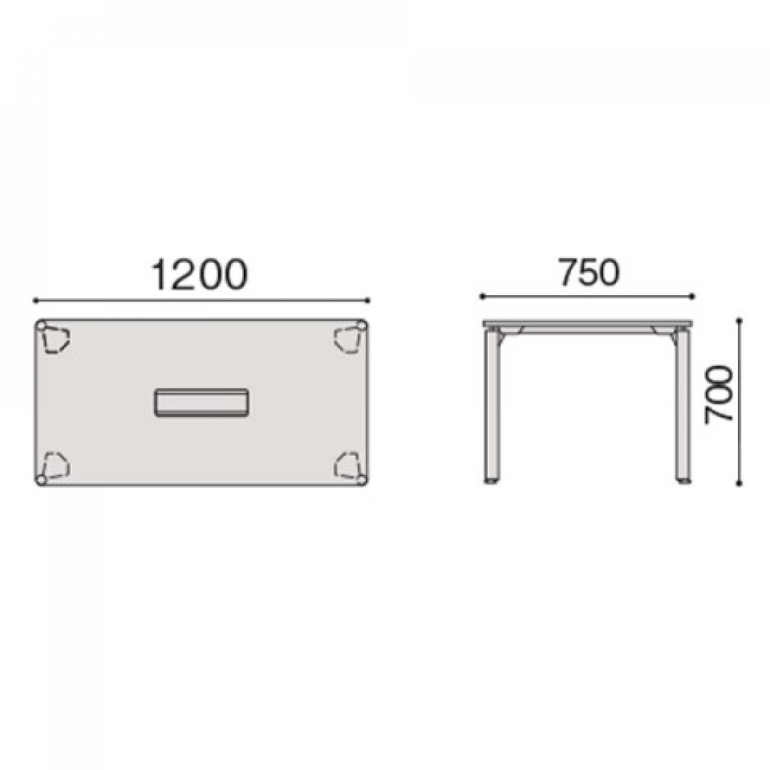 ミーティングテーブル（幅1200）イトーキ　DEシリーズ