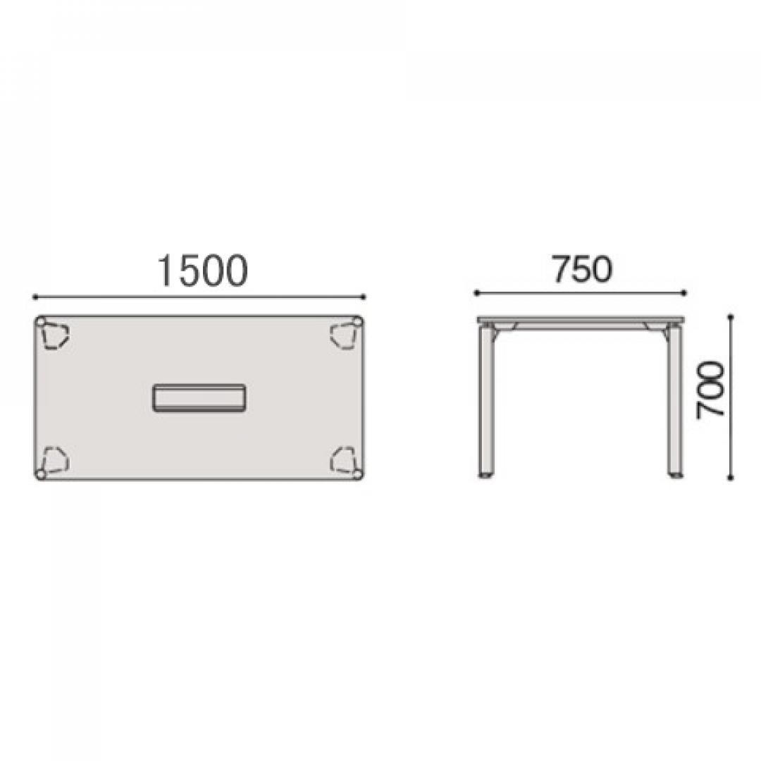 ミーティングテーブル（幅1500）イトーキ DEシリーズ
